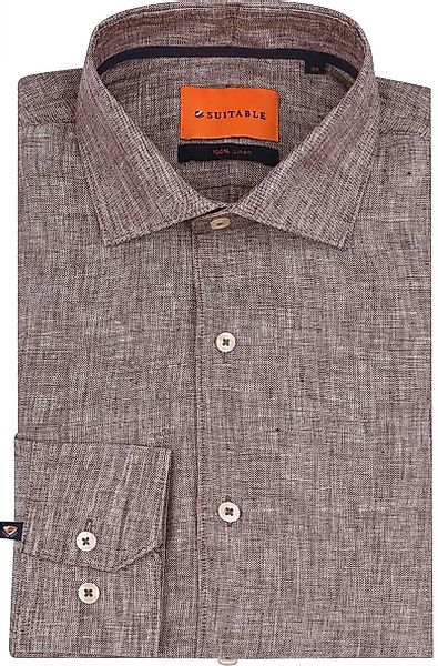Suitable Hemd Leinen Taupe - Größe 41 günstig online kaufen