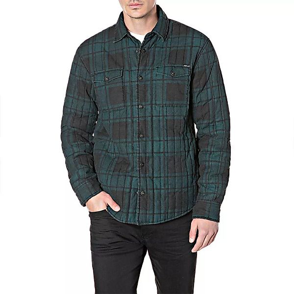 Replay M4070.000.73458 Shirt XL Black / Green günstig online kaufen