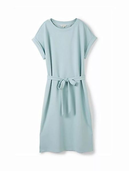 TOM TAILOR Sommerkleid jersey dress twill structure, dusty mint blue günstig online kaufen