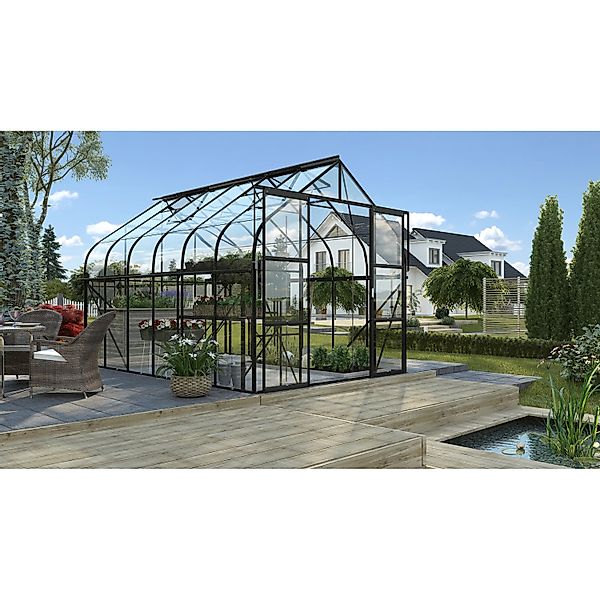Vitavia Gewächshaus Diana 9900 Schwarz 9,9 m² inkl. Fundament günstig online kaufen