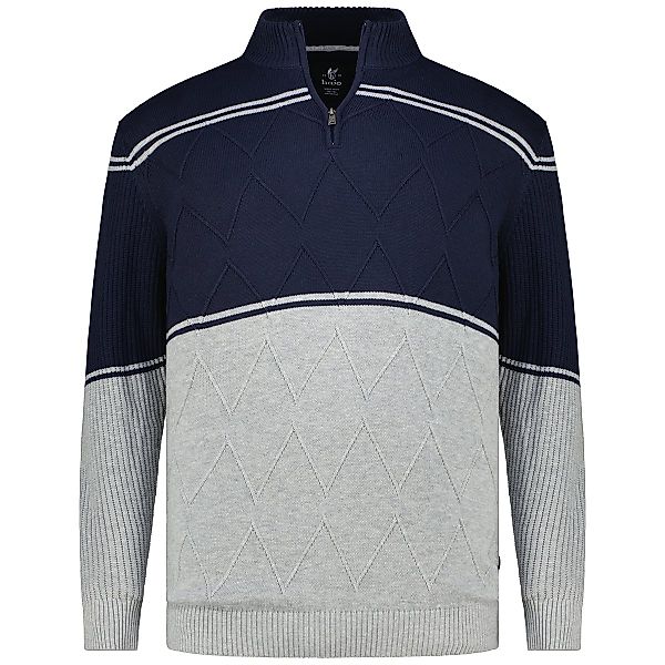 Hajo Pullover mit Stehkragen Farbe marine Größe: 3XL günstig online kaufen