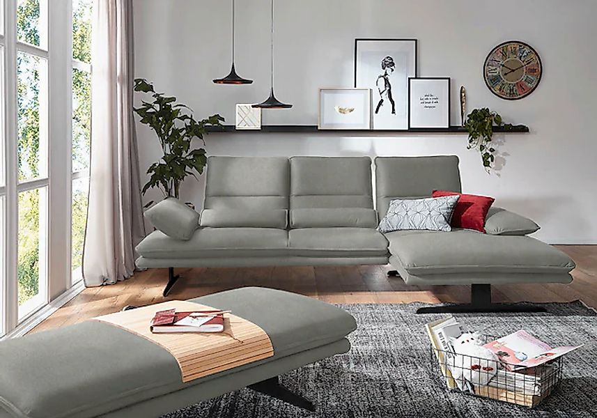 W.SCHILLIG Ecksofa "broadway, Designsofa mit tollem Sitzkomfort, L-Form", S günstig online kaufen