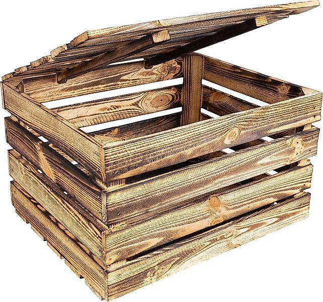 Creative Deco Aufbewahrungsbox Holztruhe Holzkiste mit Deckel Spielzeugkist günstig online kaufen