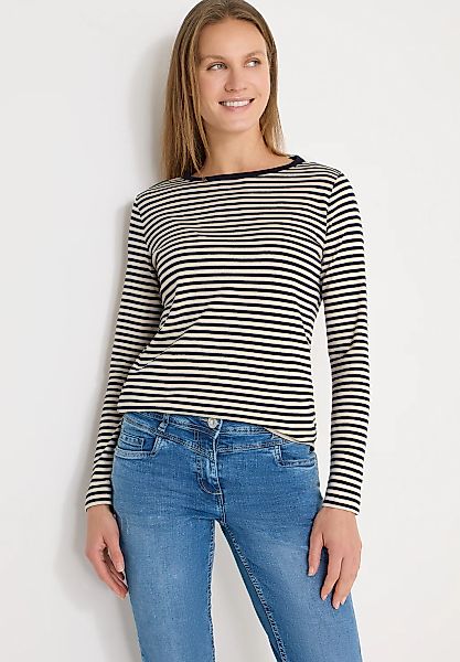 Cecil Langarmshirt im Streifen-Look günstig online kaufen