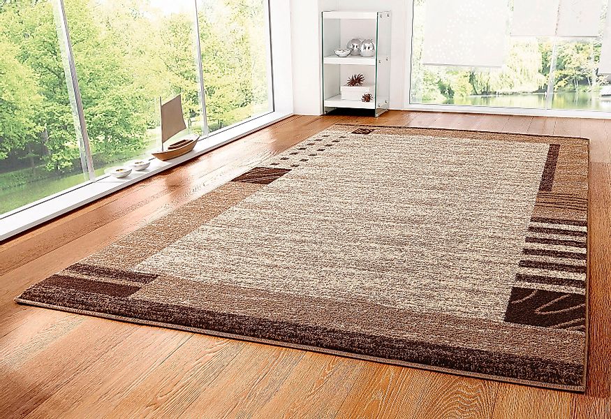 my home Teppich »Jonas«, rechteckig, 8 mm Höhe, flacher Teppich, Kurzflor, günstig online kaufen