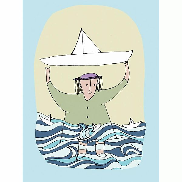 Komar Bild "Paper Ship", Menschen, (1 St.), Wandbild zur Dekoration - ohne günstig online kaufen