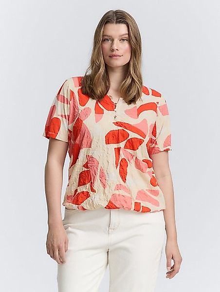 TOM TAILOR PLUS T-Shirt Plus Size - Crinkle T-Shirt mit Muster günstig online kaufen