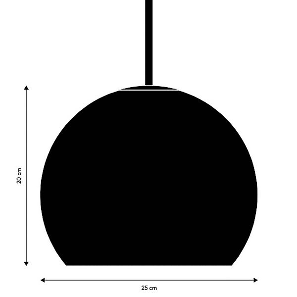 FRANDSEN Hängeleuchte Ball Glass, sandgrau, Ø 25 cm günstig online kaufen