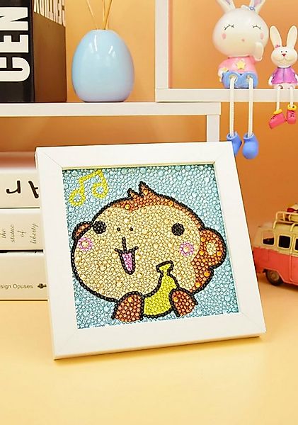 Vivi Idee Gemälde 5D DIY Diamant Painting Set mit Bilderrahmen, SX09 Affe, günstig online kaufen