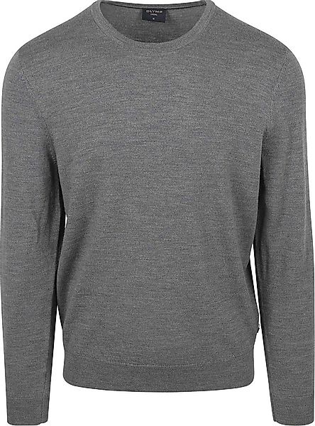 Olymp Pullover O-Hals Wolle Grau - Größe 3XL günstig online kaufen