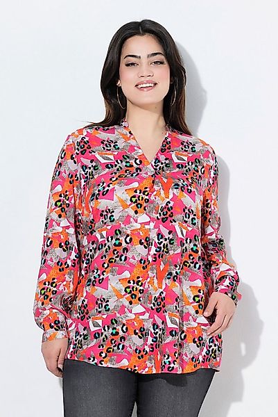 Angel of Style Tunika Tunika farbiger Leo-Druck Langarm günstig online kaufen