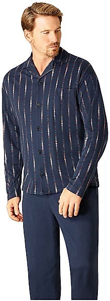 Hajo Schlafanzug Herren Pyjama geknöpft (2 tlg) Modisches Design günstig online kaufen