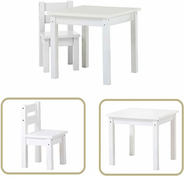 Hoppekids Kindersitzgruppe "MADS Kindersitzgruppe" Set, 1 Tisch, 1 Stuhl, 2 günstig online kaufen
