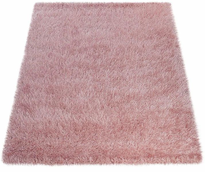Paco Home Hochflor-Teppich »Glamour 300«, rechteckig, 70 mm Höhe, Uni Farbe günstig online kaufen