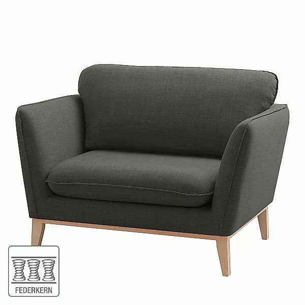 home24 Mørteens Sessel Argoon Dunkelgrau Webstoff 116x92x93 cm (BxHxT) günstig online kaufen
