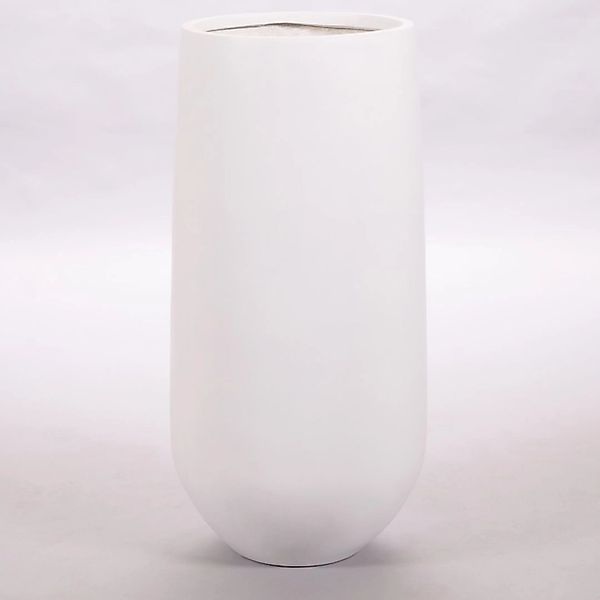 Elegant Einrichten Pflanzkübel Fiberglas Rund-Konisch D26xH56cm Permutt-Wei günstig online kaufen