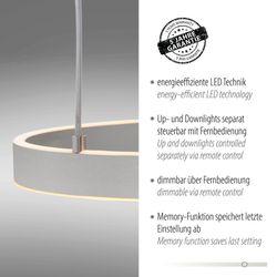 JUST LIGHT Pendelleuchte »LILLUTI« LED-Board 1 Stk. Warmweiß Fernbedienung, günstig online kaufen