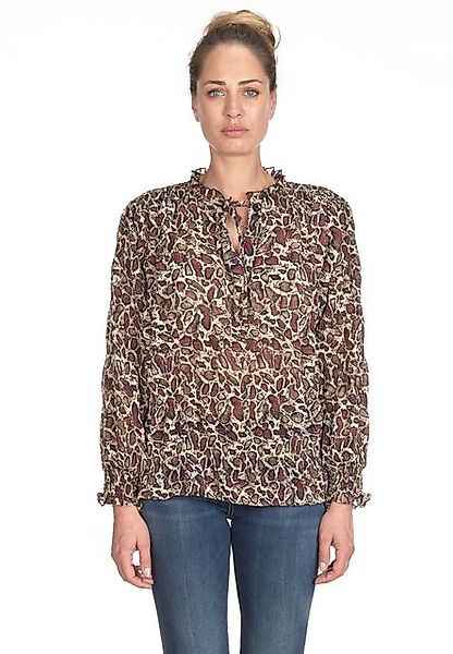 Le Temps Des Cerises Klassische Bluse JANEK mit stylischem Animal-Print günstig online kaufen