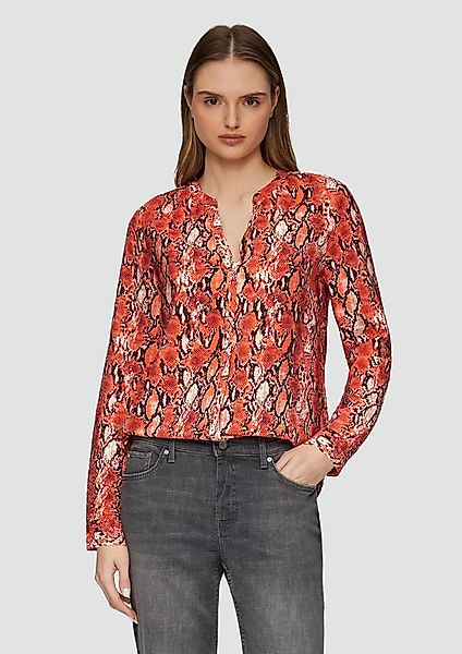 s.Oliver Langarmbluse Bluse Strukturierte Bluse aus Viskosemix günstig online kaufen