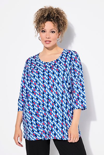 Ulla Popken Longshirt Shirt bedruckt A-Linie günstig online kaufen