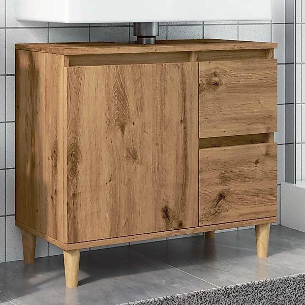 vidaXL Schrankmodule Waschbeckenunterschrank Artisan-Eiche 65x33x60 cm günstig online kaufen