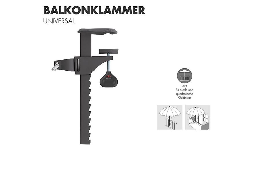 doppler® Sonnenschirm Doppler Balkonklammer Universal Schirmstock ø 22 - 32 günstig online kaufen