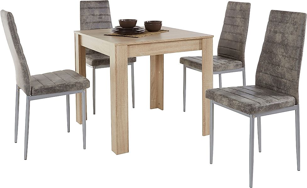 INOSIGN Essgruppe Set, 5 Stk. tlg. Tischgruppe für kleine Räume günstig online kaufen