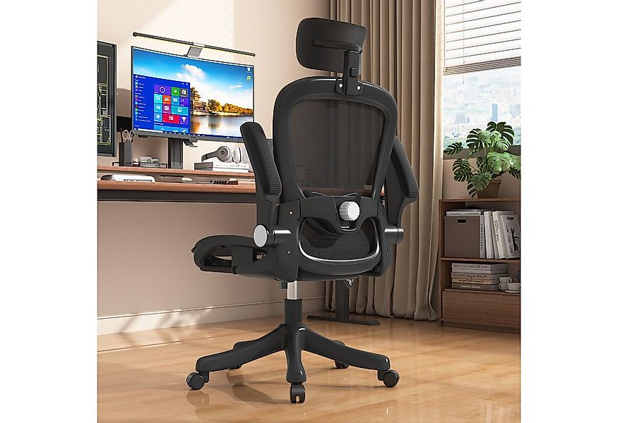 POPOLIC Bürostuhl Verstellbarer Netz-Gamingstuhl mit Kopf-/Lordosenstütze f günstig online kaufen