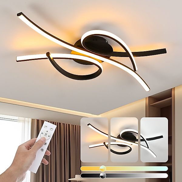 WILGOON Deckenleuchte LED Deckenleuchten Dimmbar Wohnzimmer günstig online kaufen