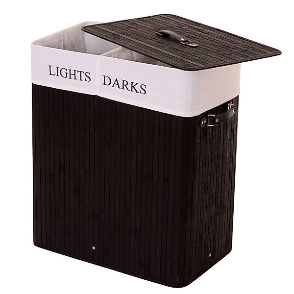 MCW Wäschekorb C21 63x55x34cm 100l Schwarz günstig online kaufen