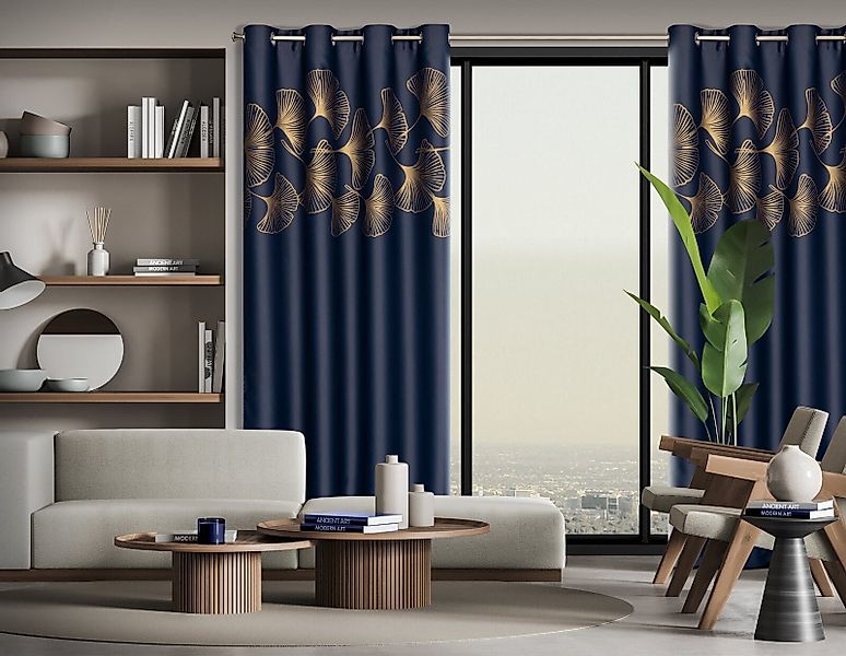 Eurofirany Vorhang 140x250 Blickdicht Ösen Ginko günstig online kaufen