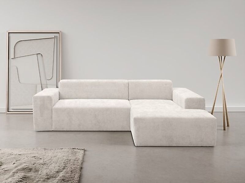 WERK2 Ecksofa »Zeus-L modern & zeitlos, Breite 253 cm, bequemes Sofa« Curvy günstig online kaufen