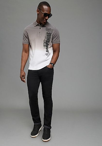 DELMAO Poloshirt kurzärmelig, lässiges Batikmuster, Polokragen günstig online kaufen