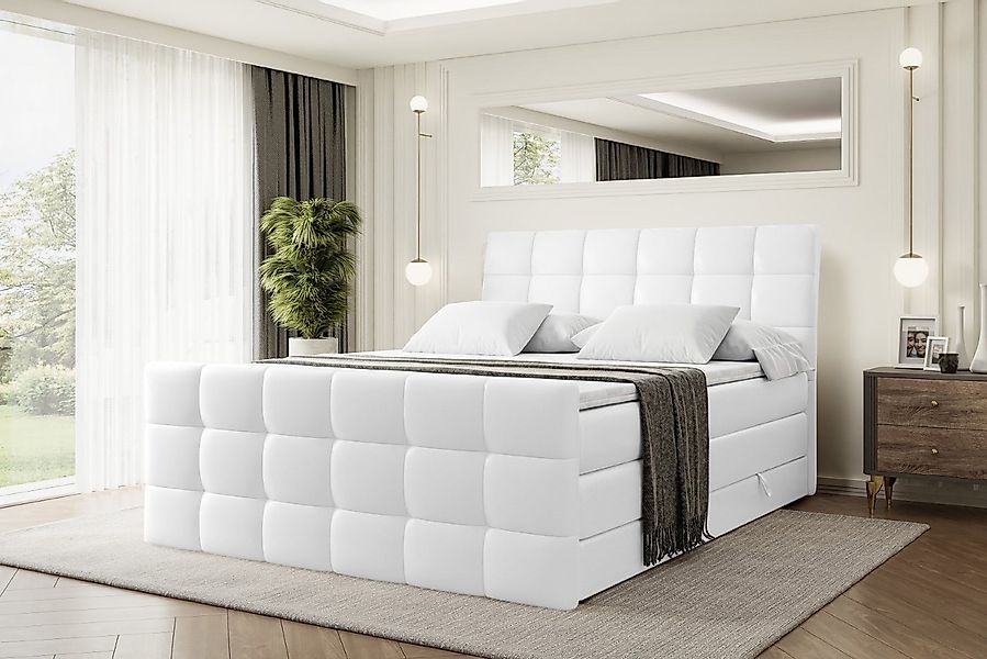 ALTDECOR Boxspringbett BRUGO-Z KING (Multipocket-Matratze H4 günstig online kaufen