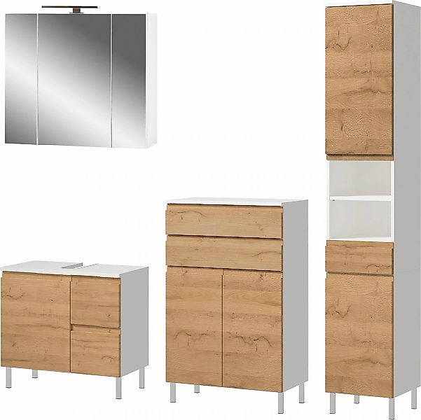 GERMANIA Badmöbel-Set "Torrance" 4 Stk. tlg. Unterschrank, Spiegelschrank m günstig online kaufen