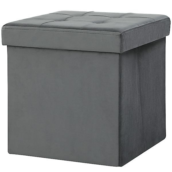 HOMCOM Sitzhocker mit Stauraum Klappbar Hocker mit Deckel, Fußhocker Sitzwü günstig online kaufen