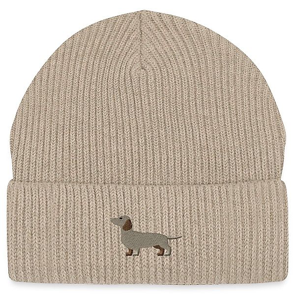 Spreadshirt Beanie Dackel Stickerei Bio Fisherman günstig online kaufen