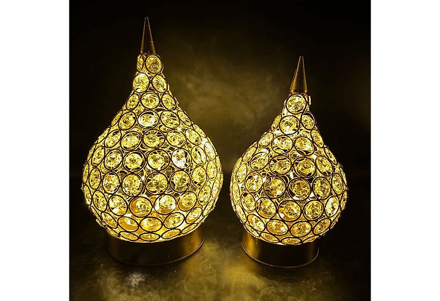 Online-Fuchs LED Dekoobjekt - 2er Set magische Tropfen mit Glaskristallen u günstig online kaufen