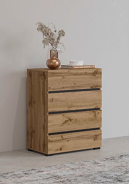 OTTO home Kommode "Cross,Breite 60 cm, moderne grifflose Sideboard,4 Schubk günstig online kaufen