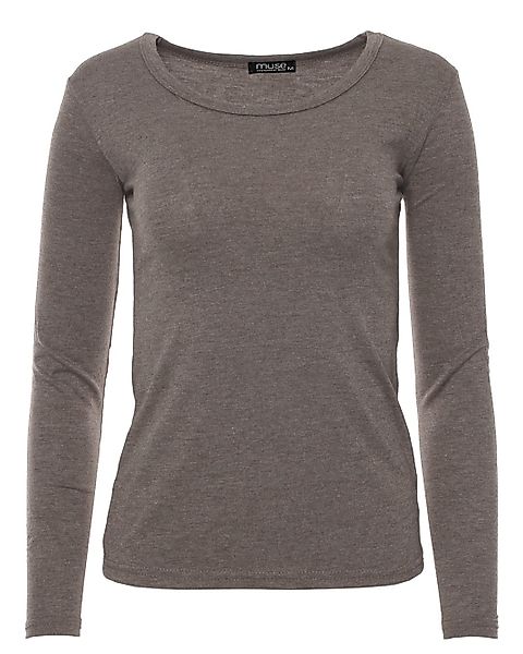 Muse Rundhalsshirt Basic Rundhals Langarmshirt Skinny günstig online kaufen
