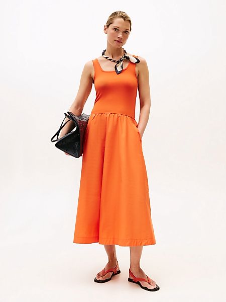 Tommy Hilfiger A-Linien-Kleid "5X2 RIB MIDI MIX F&F DRS" günstig online kaufen