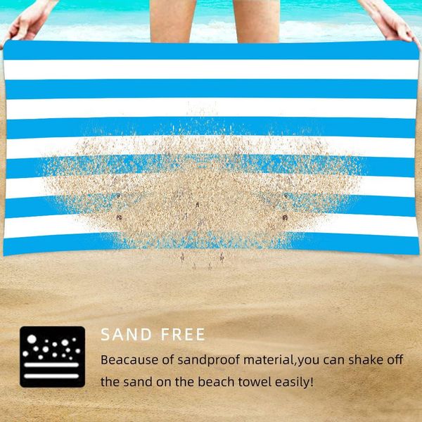 Coonoor Strandtuch Mikrofaser Doppelseitiges Samtstrandtuch Tragbares günstig online kaufen