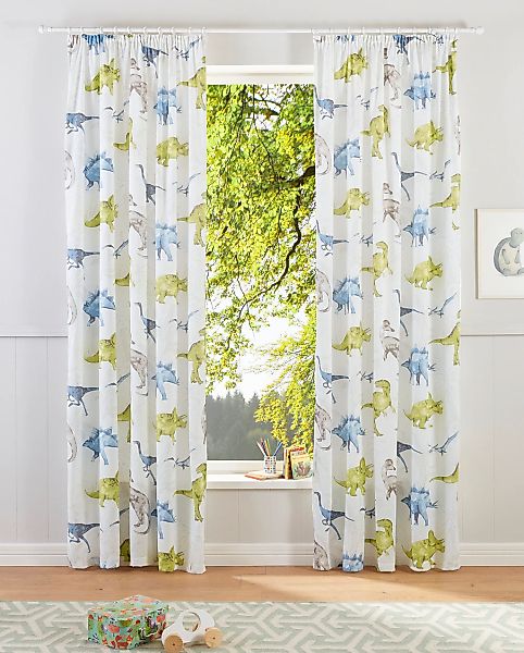 OTTO home Gardine "DINO" Kräuselband 1 Stk. tlg. Kindergardine, einseitig m günstig online kaufen