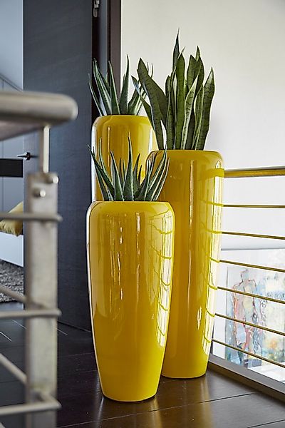 Flingora Bodenvase Cleo, mit Einsatz - Fiberglas - Indoor & Outdoor - Curry günstig online kaufen