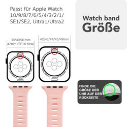 Nalia Smartwatch-Armband Apple Watch 49mm/46/45/44/42(Serie 1-3), günstig online kaufen