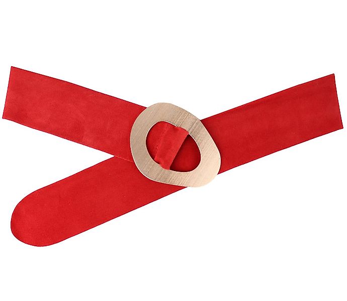 MIRROSI Taillengürtel aus Echtleder Große Schnalle mit breitem Bund (7cm Br günstig online kaufen