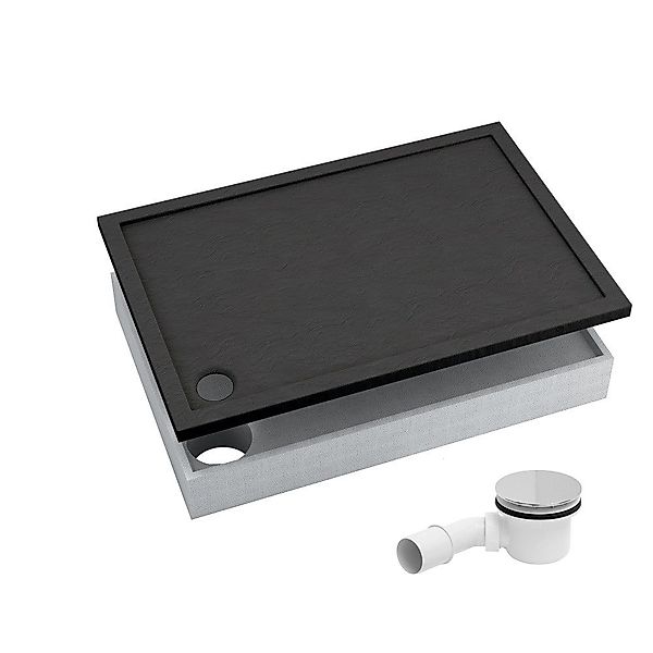 Aquabad® Duschwanne BASIC Black Stone, Rechteck, günstig online kaufen