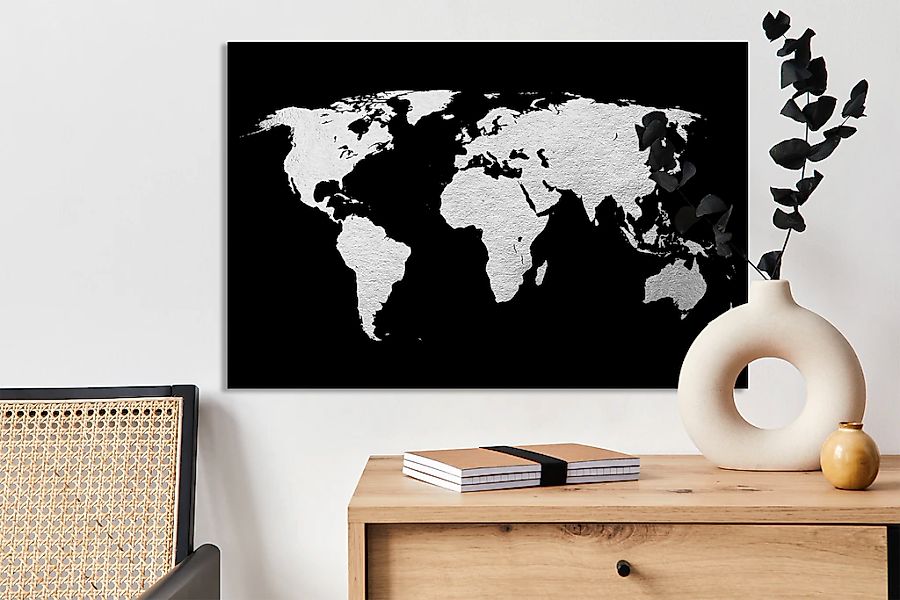 my home Acrylglasbild "Weltkarte - Acrylbilder mit Blattsilber veredelt" Ge günstig online kaufen