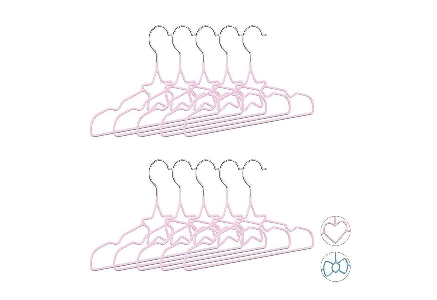 relaxdays Kleiderbügel Kinderkleiderbügel 10er Set, Stern günstig online kaufen