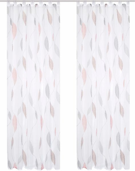 HOME WOHNIDEEN Vorhang "PAOLO" Schlaufen 2 Stk. tlg. 2er Pack Schlaufenscha günstig online kaufen